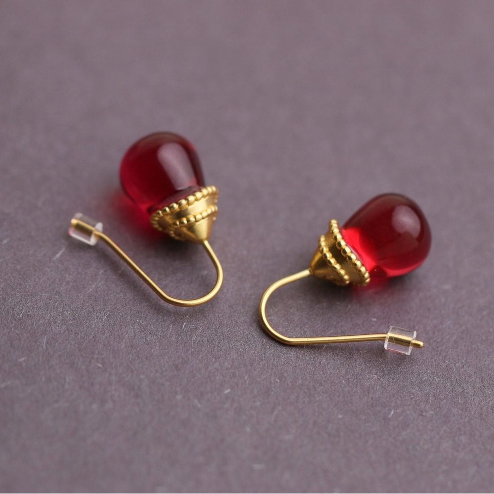 Julie Vos Gold and Pink Earrings - Picture 3 of 5